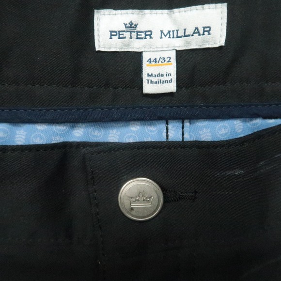 Peter Millar Pants Men 44x32 Black EB66 Performance 5 Pocket Trouser Chino - Picture 4 of 11